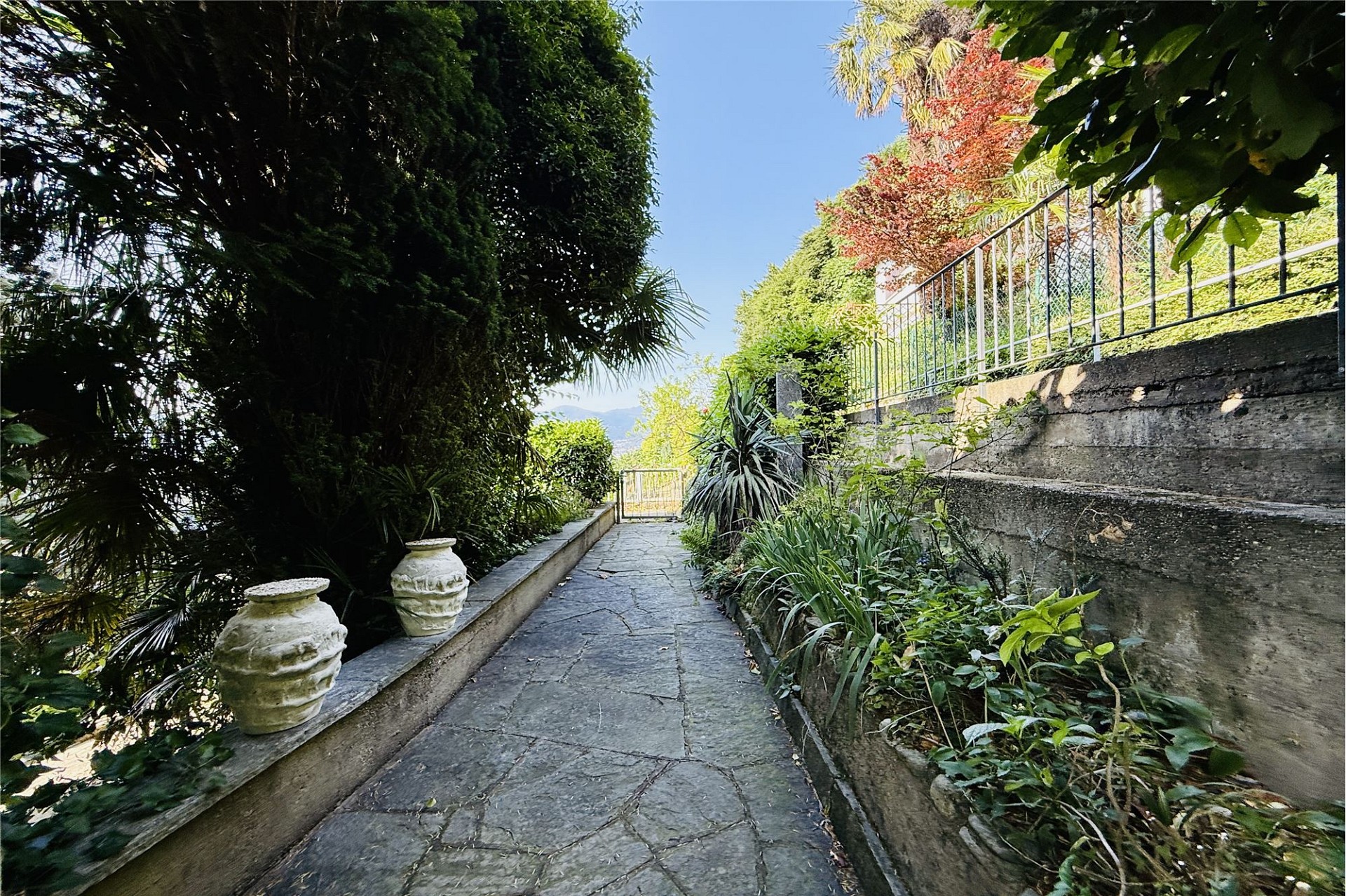 Gartenweg mit üppiger Bepflanzung