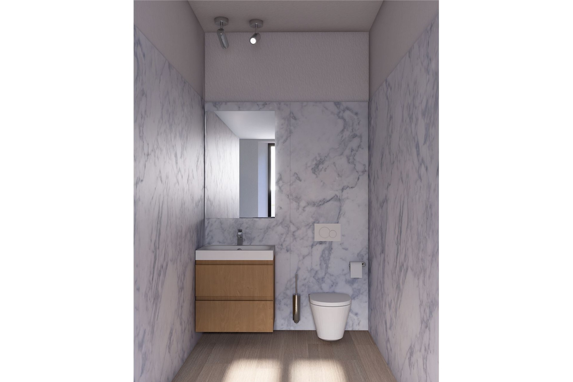Kleines modernes Gäste-WC