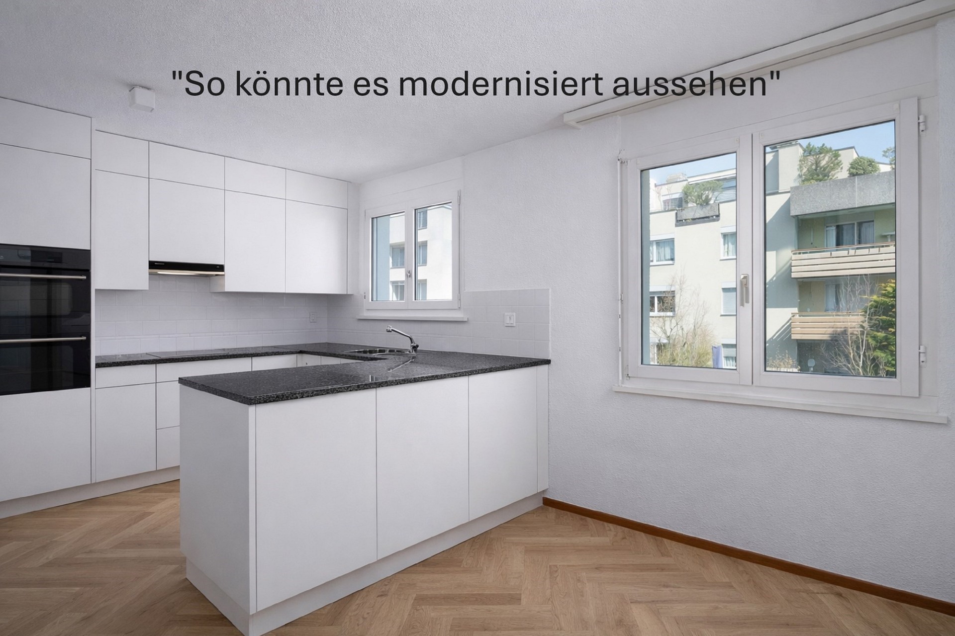 Moderne Küche mit Kochinsel