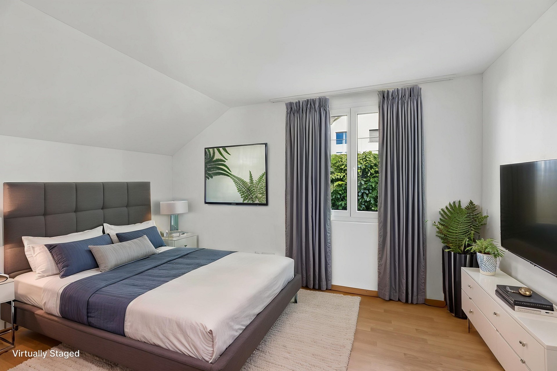 Virtuell inszeniertes Schlafzimmer