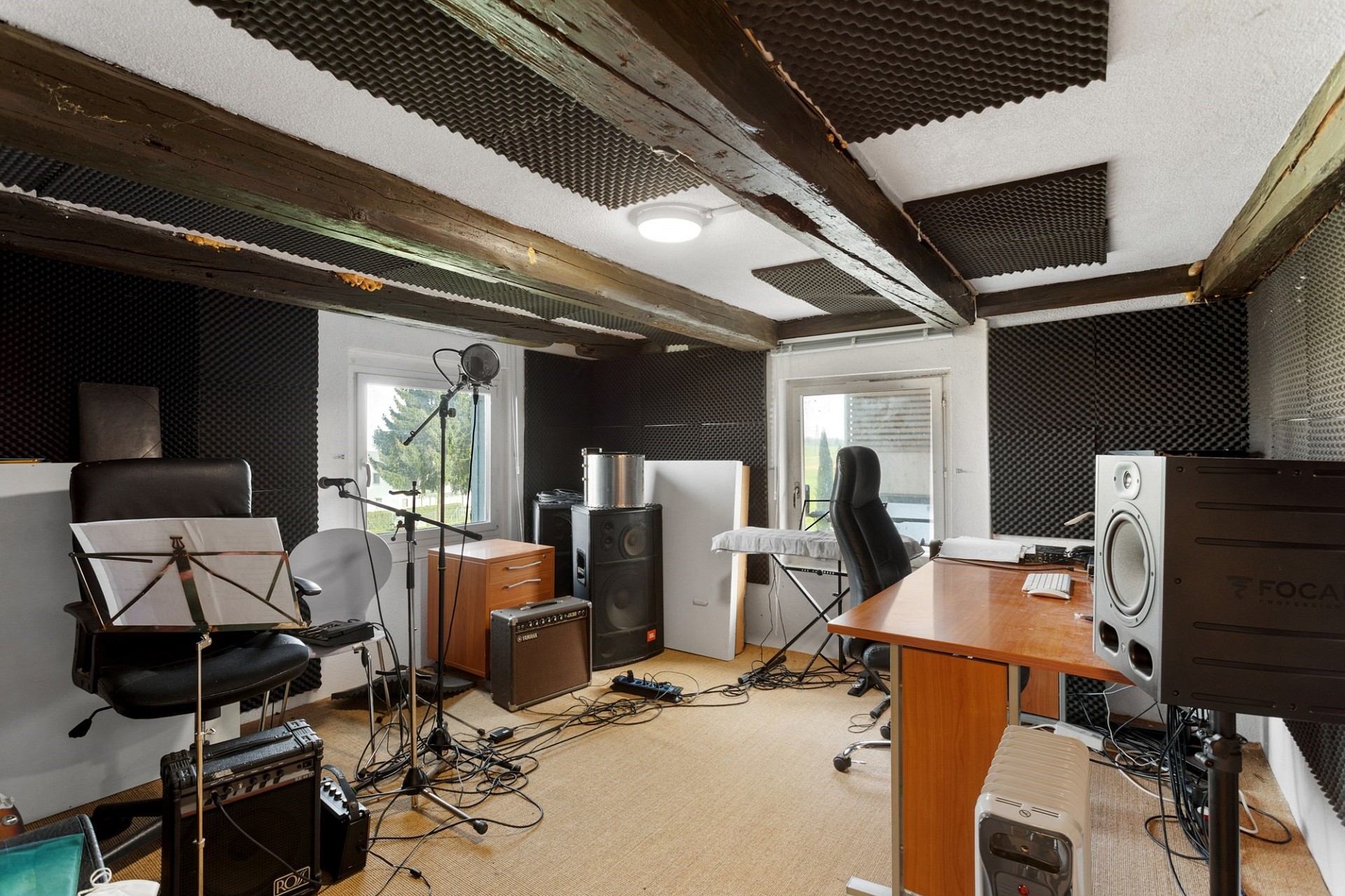 Tonstudio / Musikraum mit akustischer Dämmung