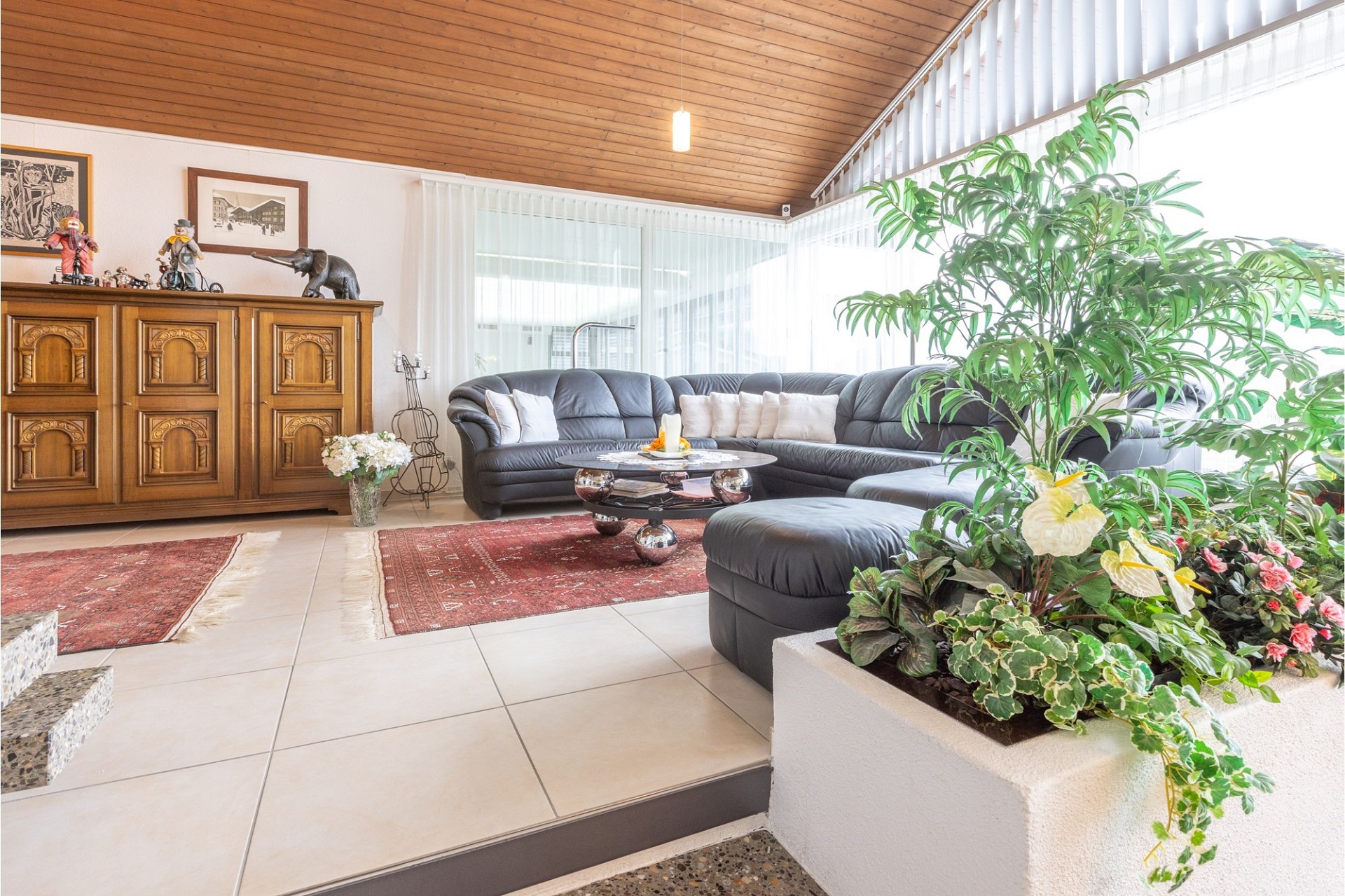 Helles Wohnzimmer mit Wintergartencharakter