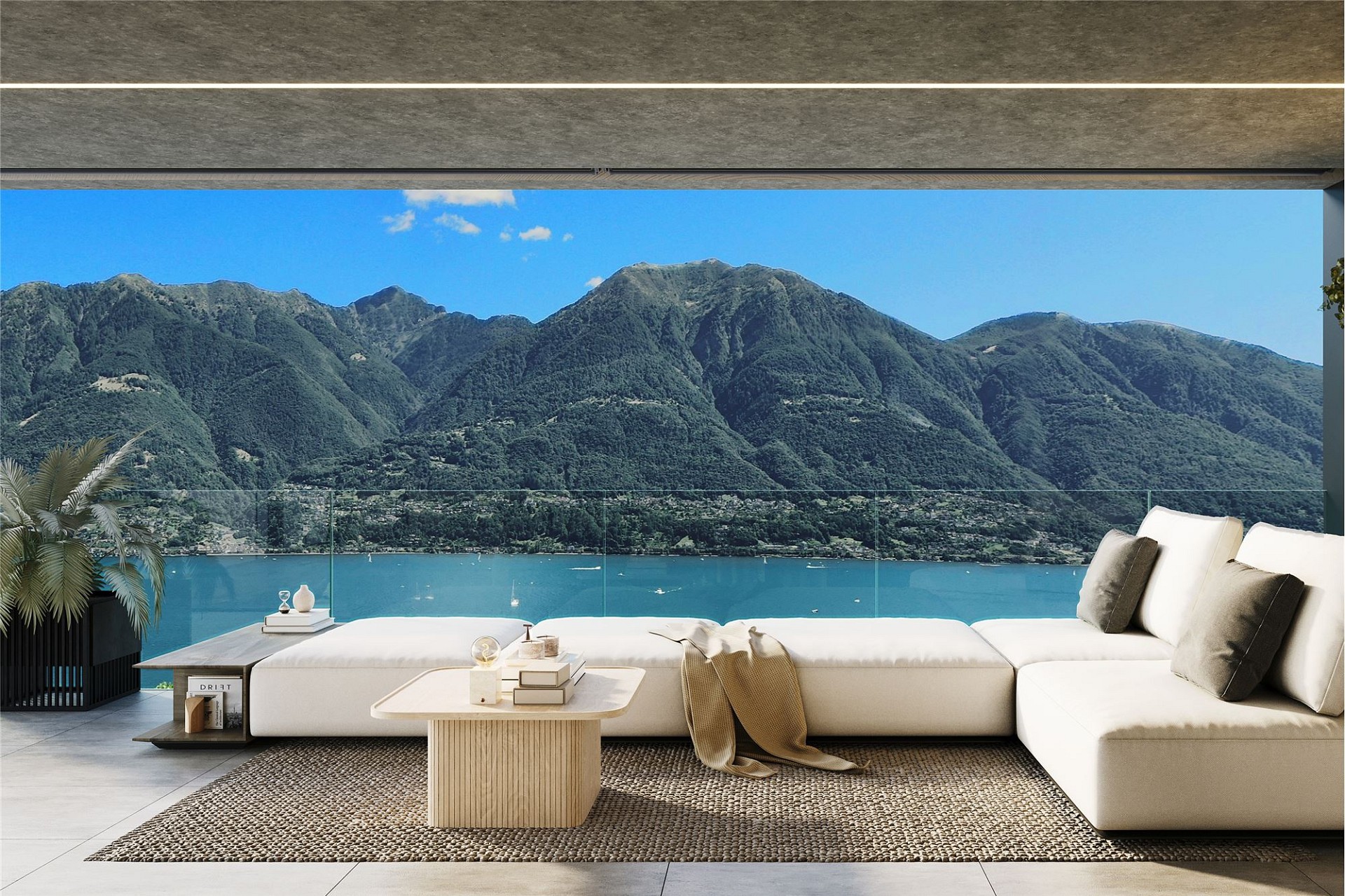 Luxuriöse Terrasse mit Panoramablick