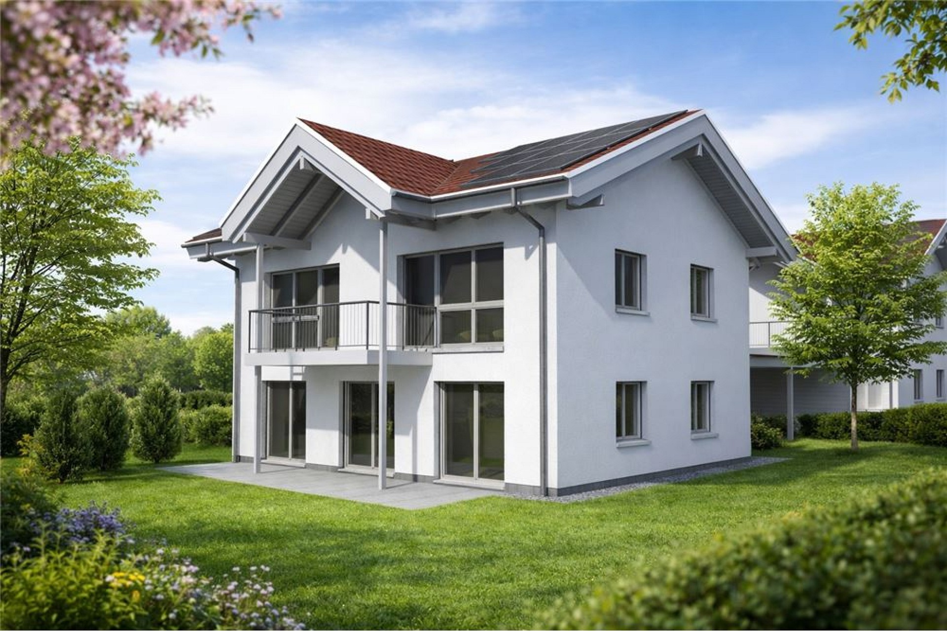 Modernes Einfamilienhaus mit Garten
