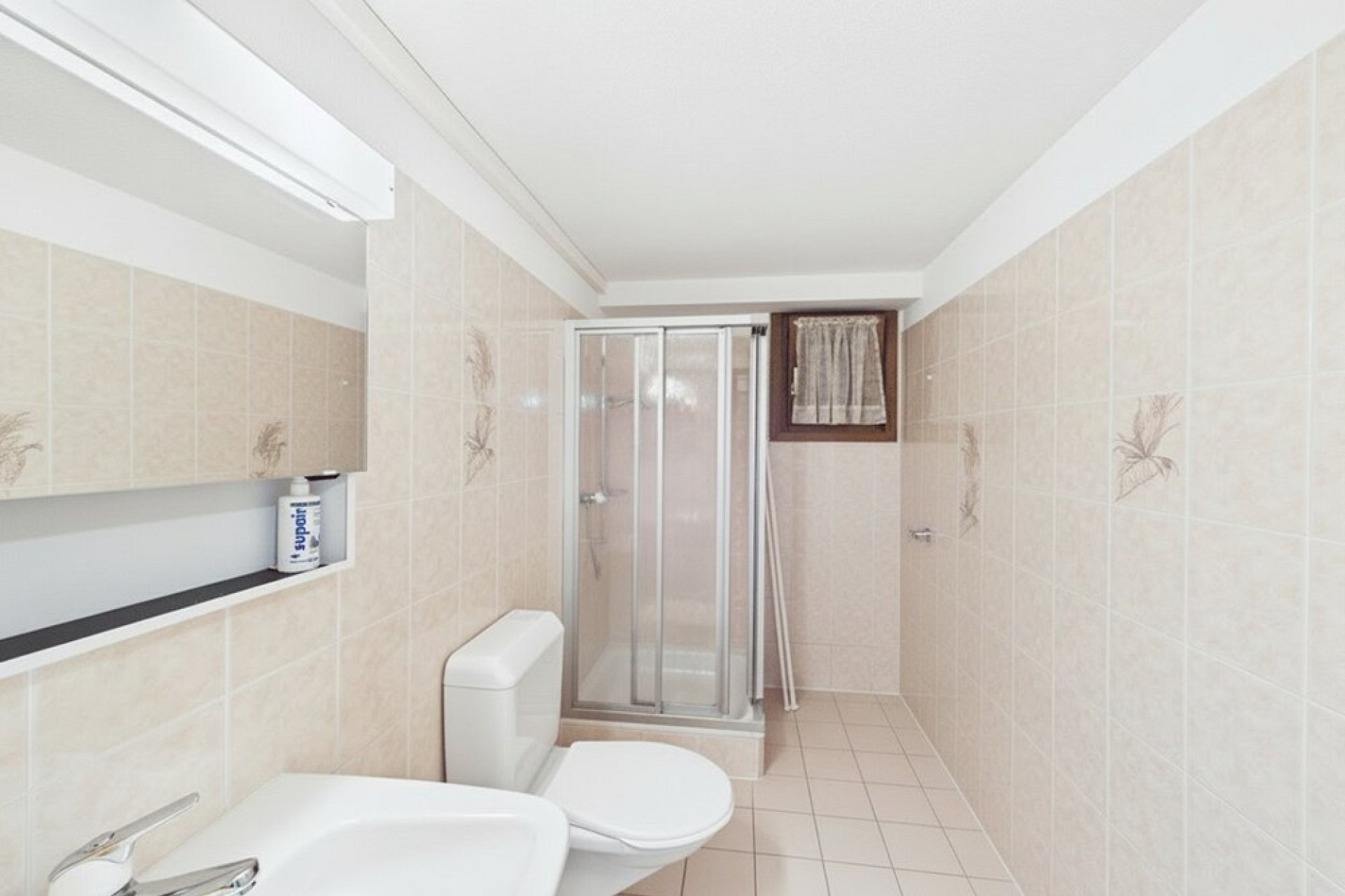 Badezimmer mit Dusche und WC