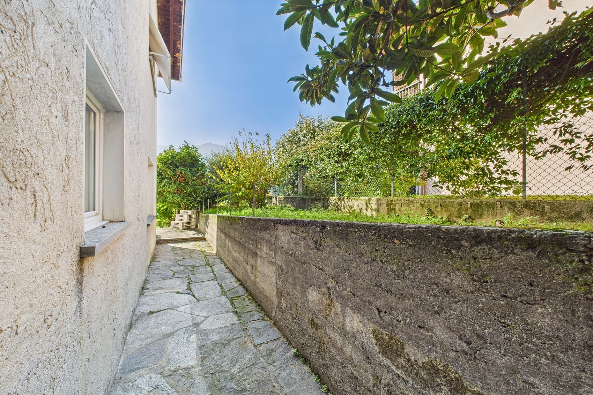 Außenbereich mit Gartenweg