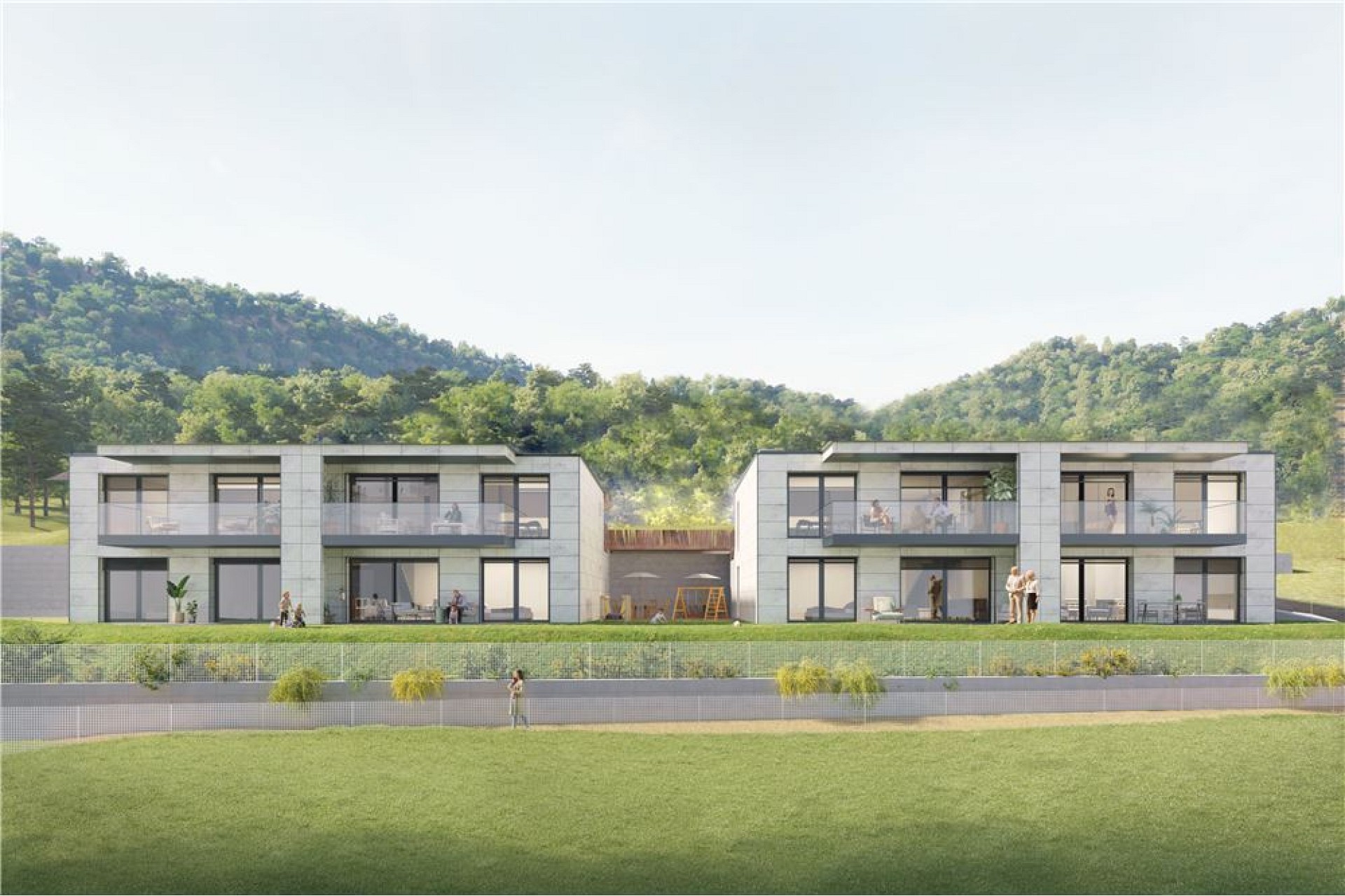 Moderne Wohnanlage im Grünen