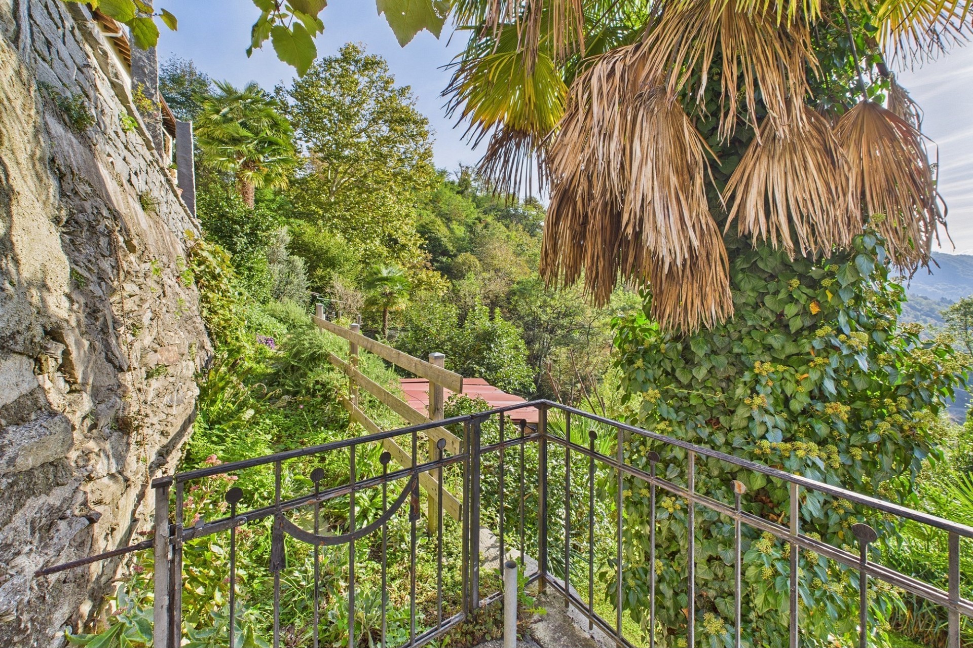Tropische Gartenanlage mit Terrasse