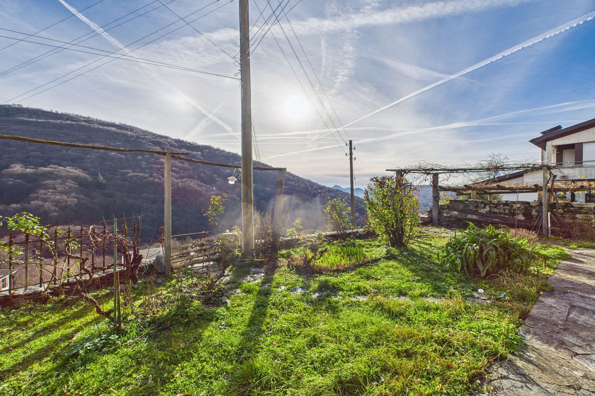 Garten mit Bergblick