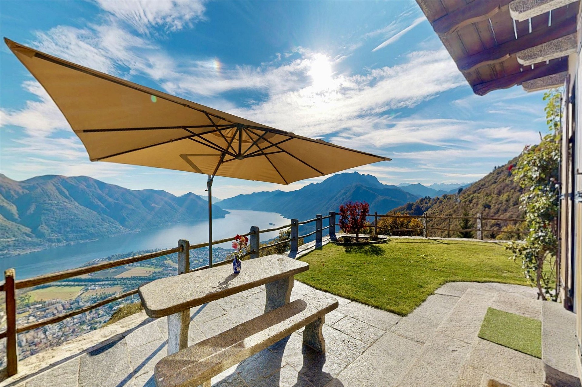 Terrasse mit Panorama-Seeblick