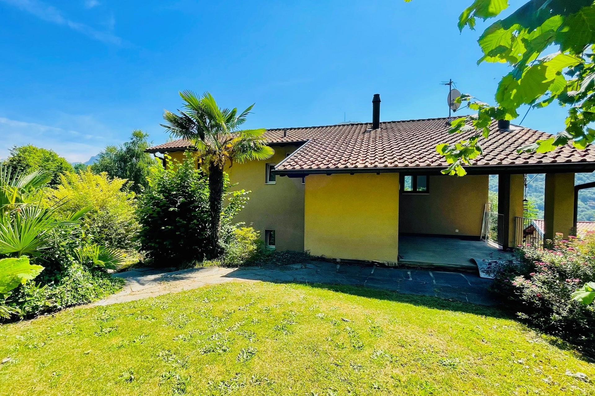 Haus mit mediterranem Garten