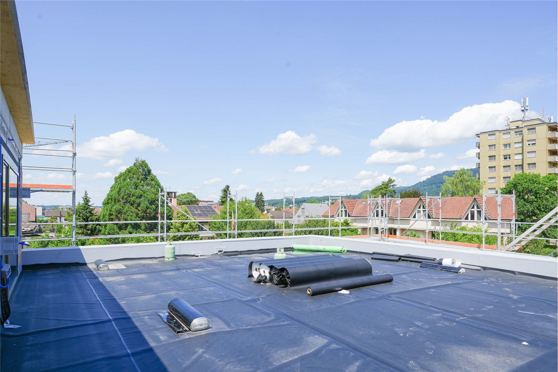 Dachterrasse mit Stadtblick