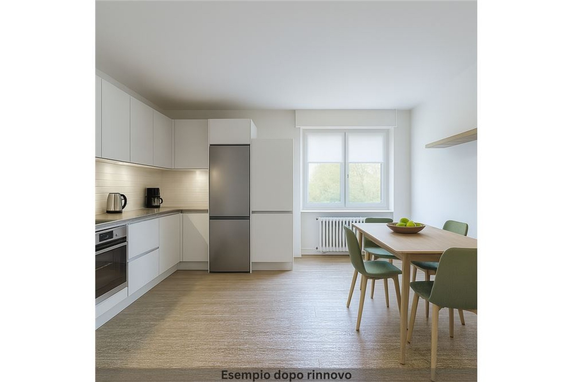 Moderne Küche mit Essbereich