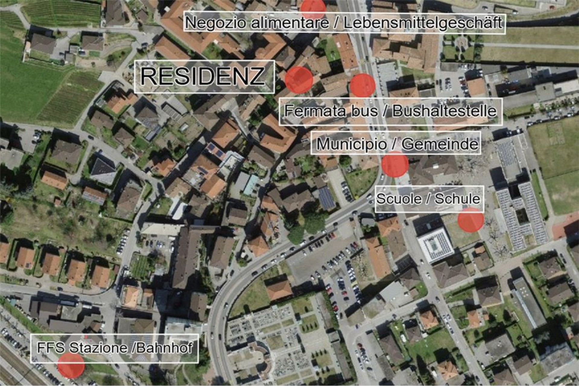 Lageplan mit Umgebungspunkten