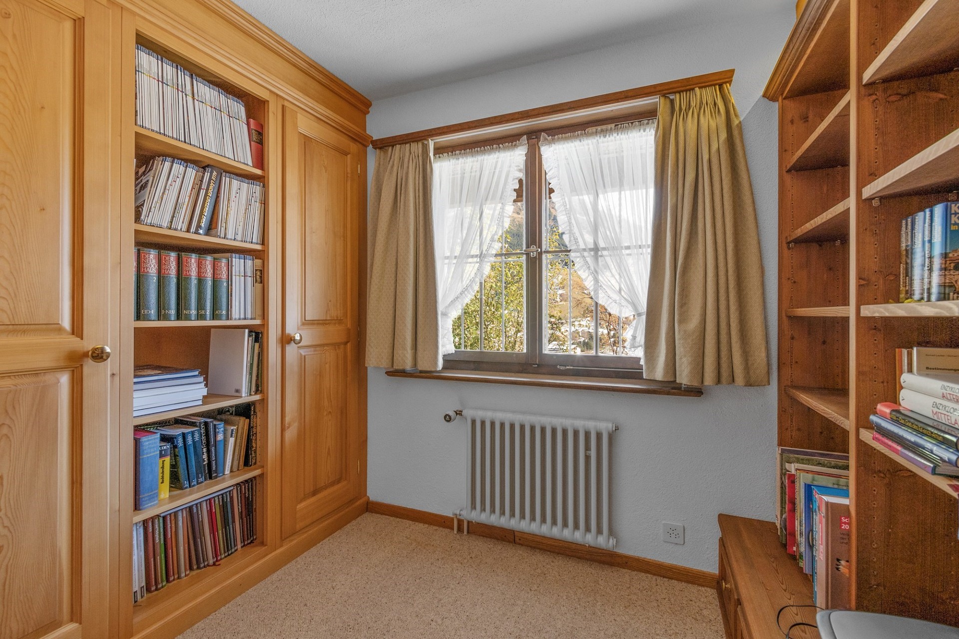 Gemütliches Arbeitszimmer mit Bücherregalen