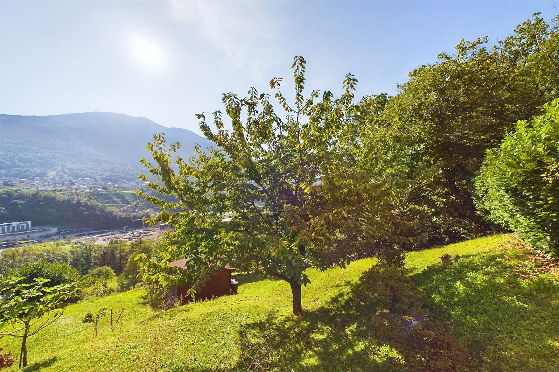 Hügeliger Garten mit Panoramablick