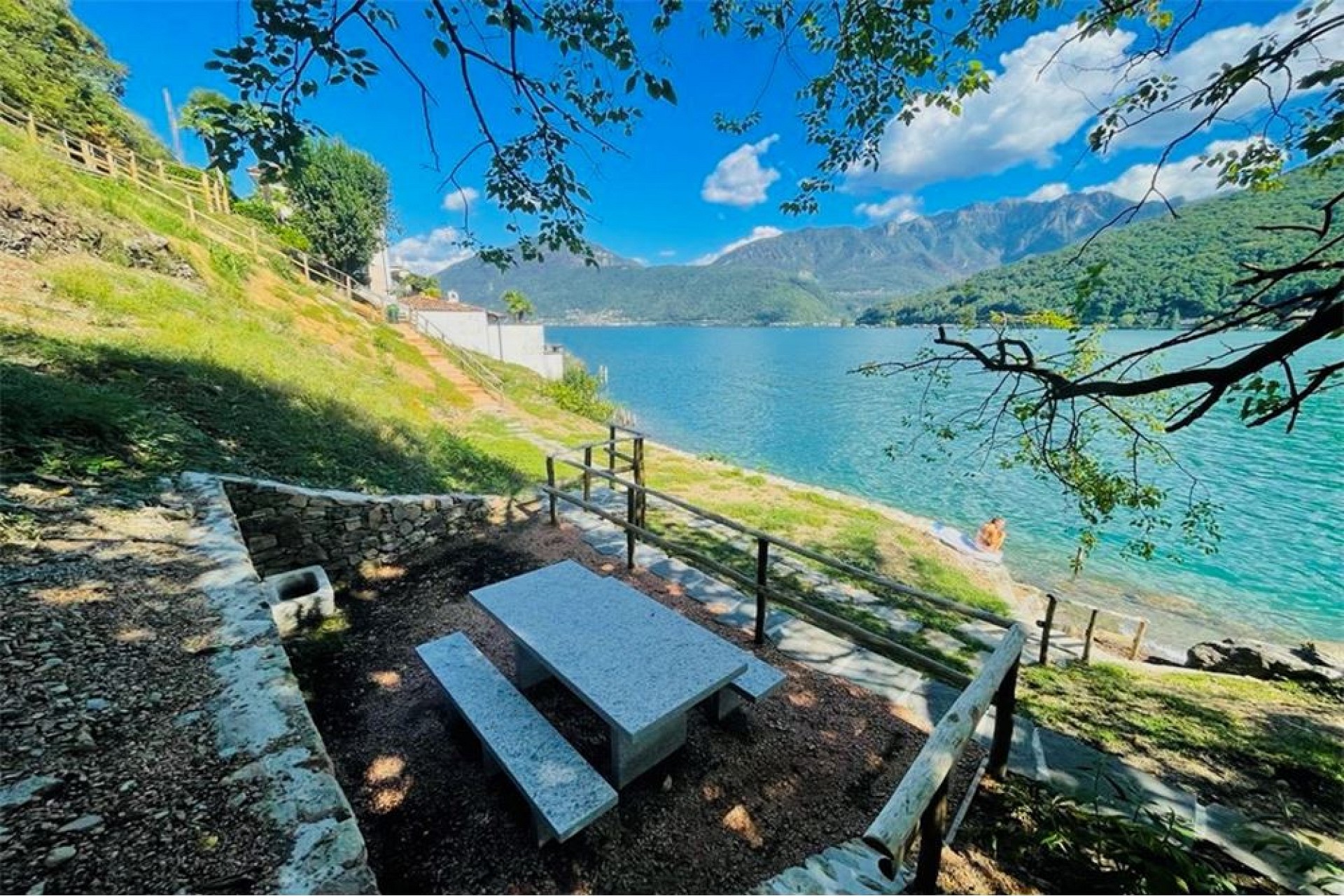 Seeufer mit Picknickplatz