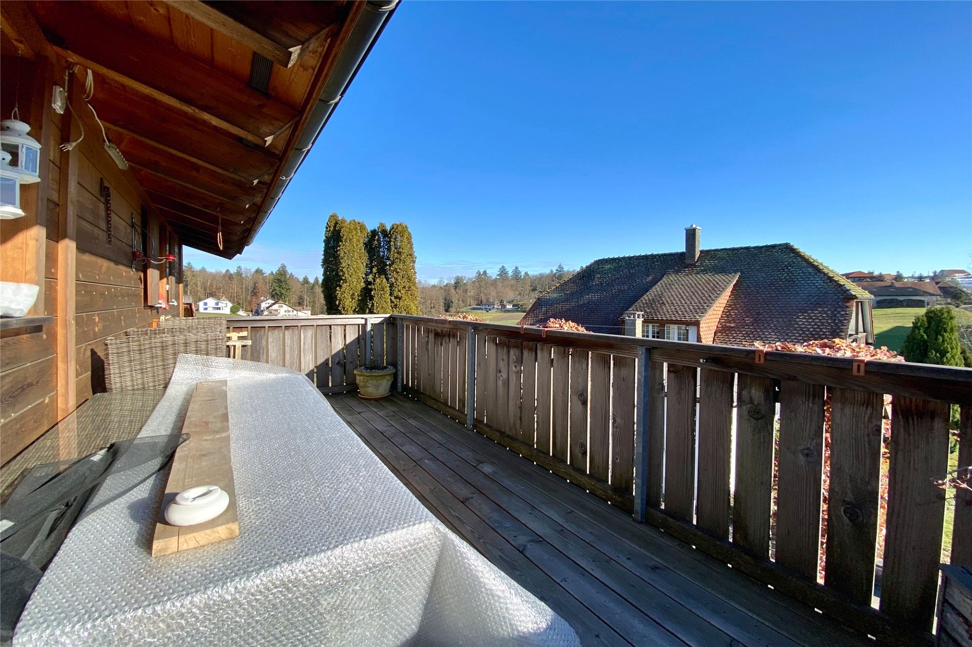 Balkon mit Blick ins Grüne