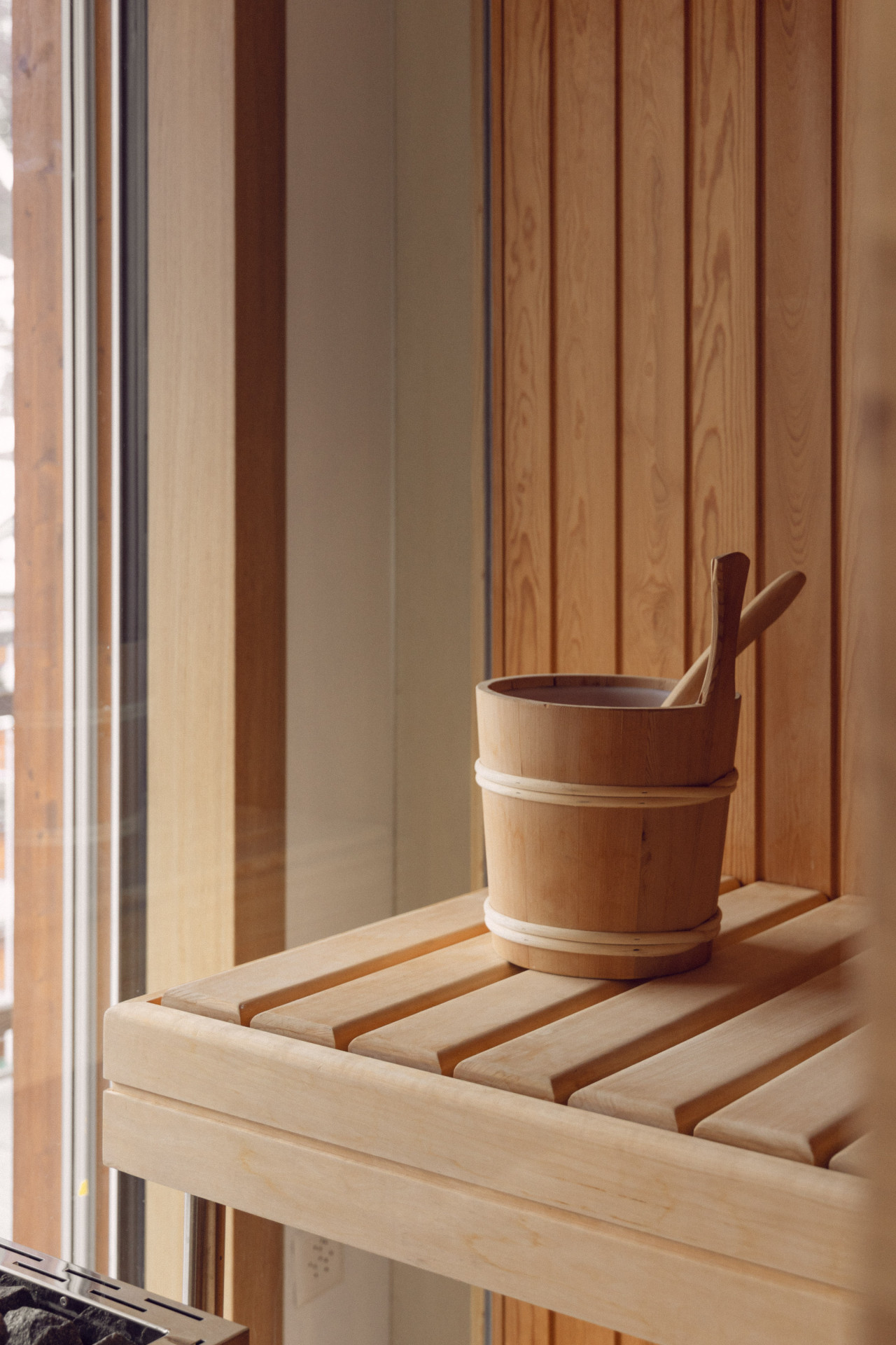 Saunabereich mit Holzdetails