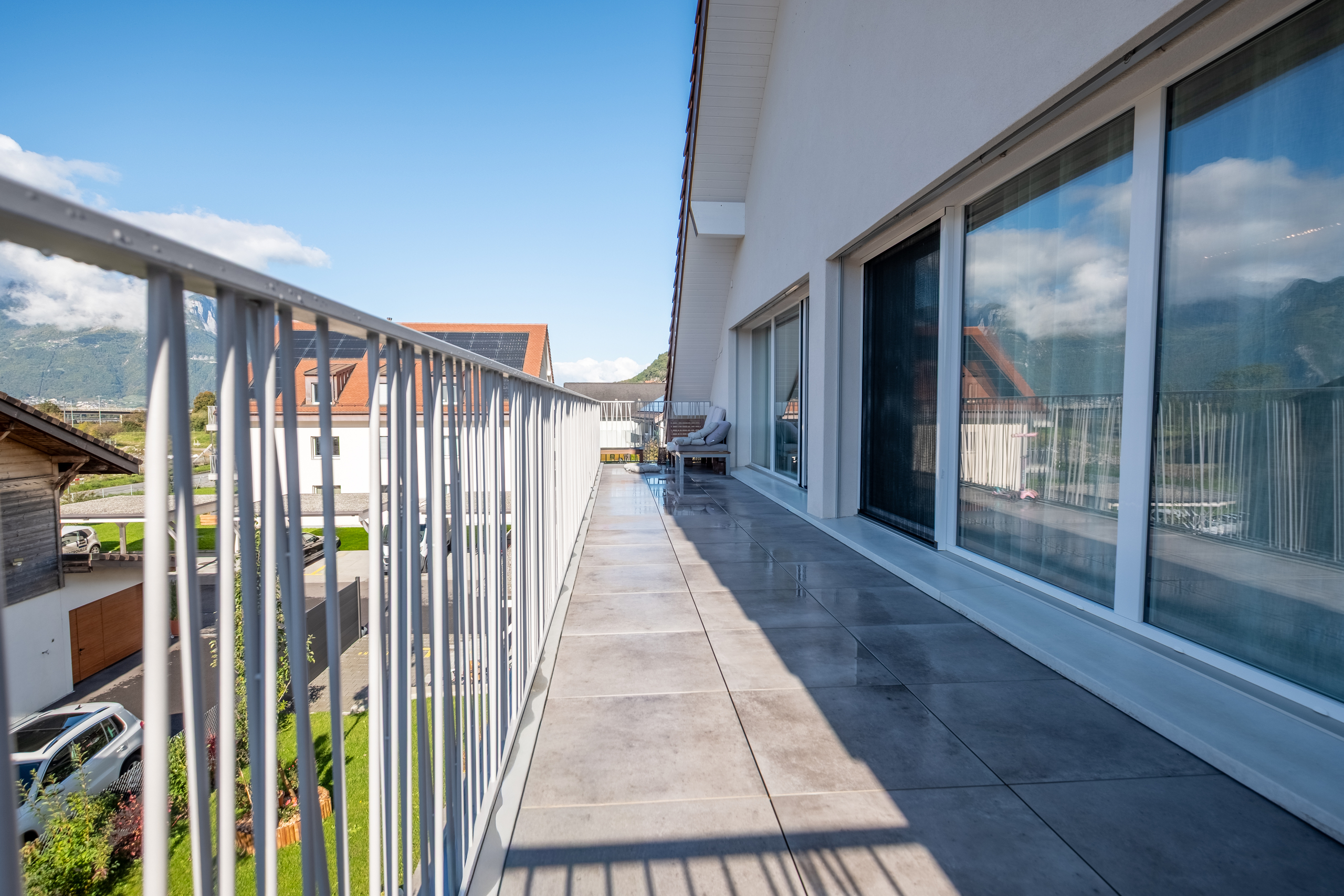 Balkon mit Bergblick