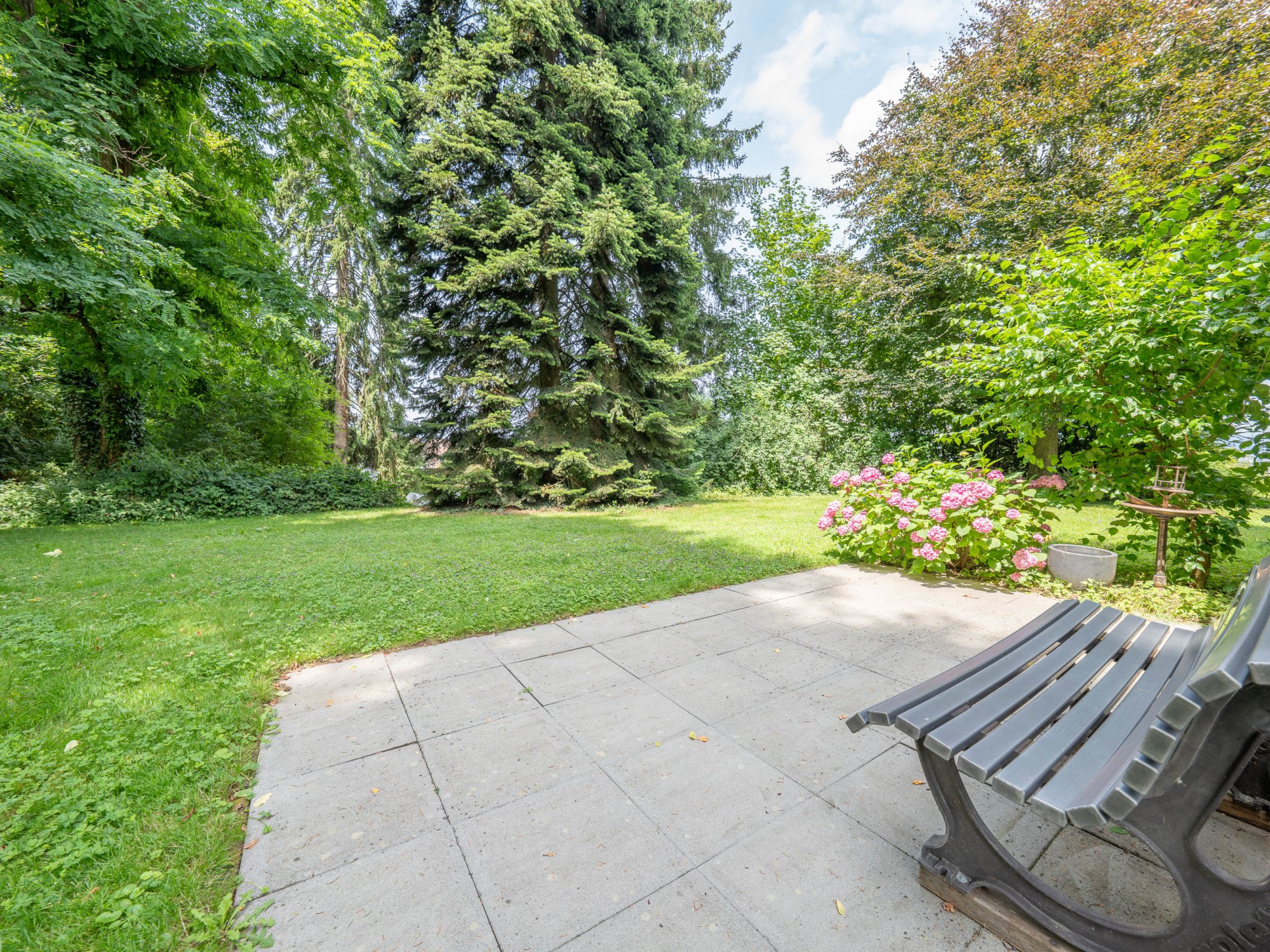Großer Garten mit Terrasse