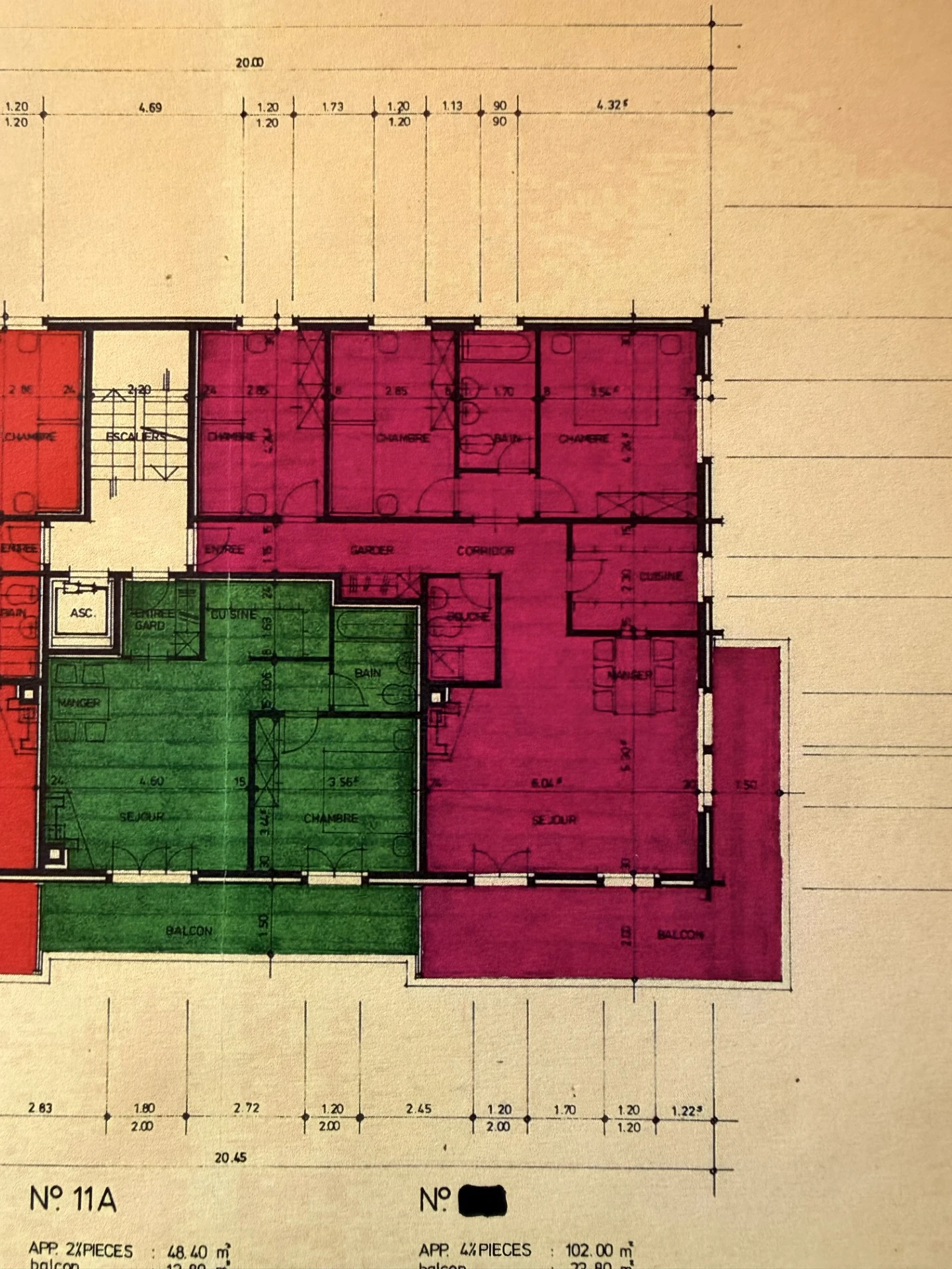 Grundriss einer Wohnungseinheit