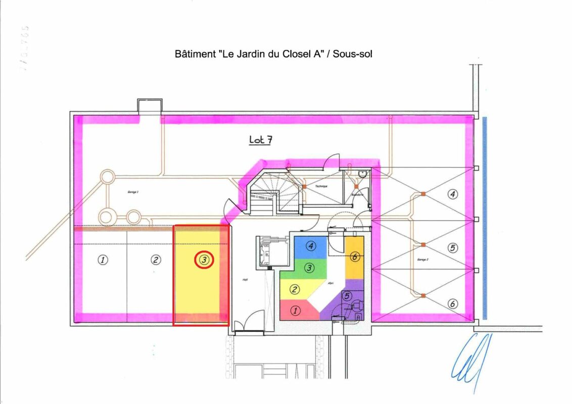 Grundriss eines Untergeschosses