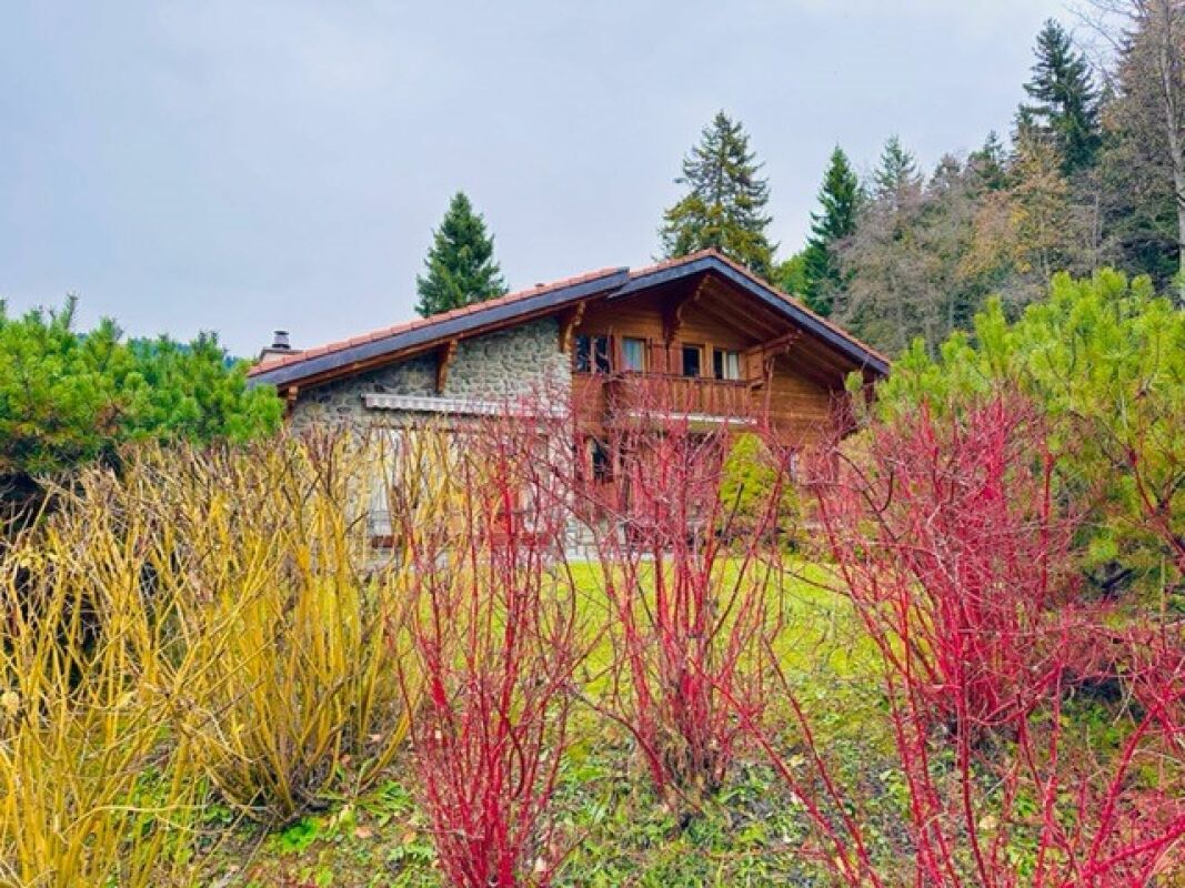 Alpines Holzhaus mit Garten