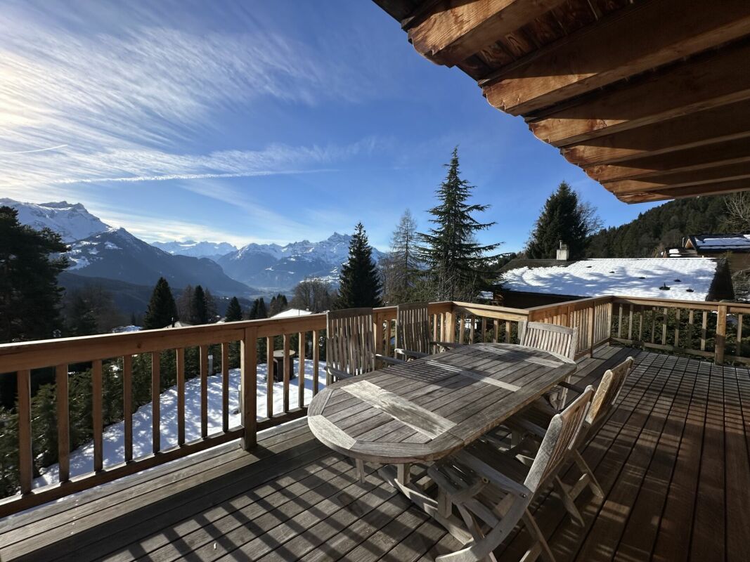 Balkon mit Bergblick