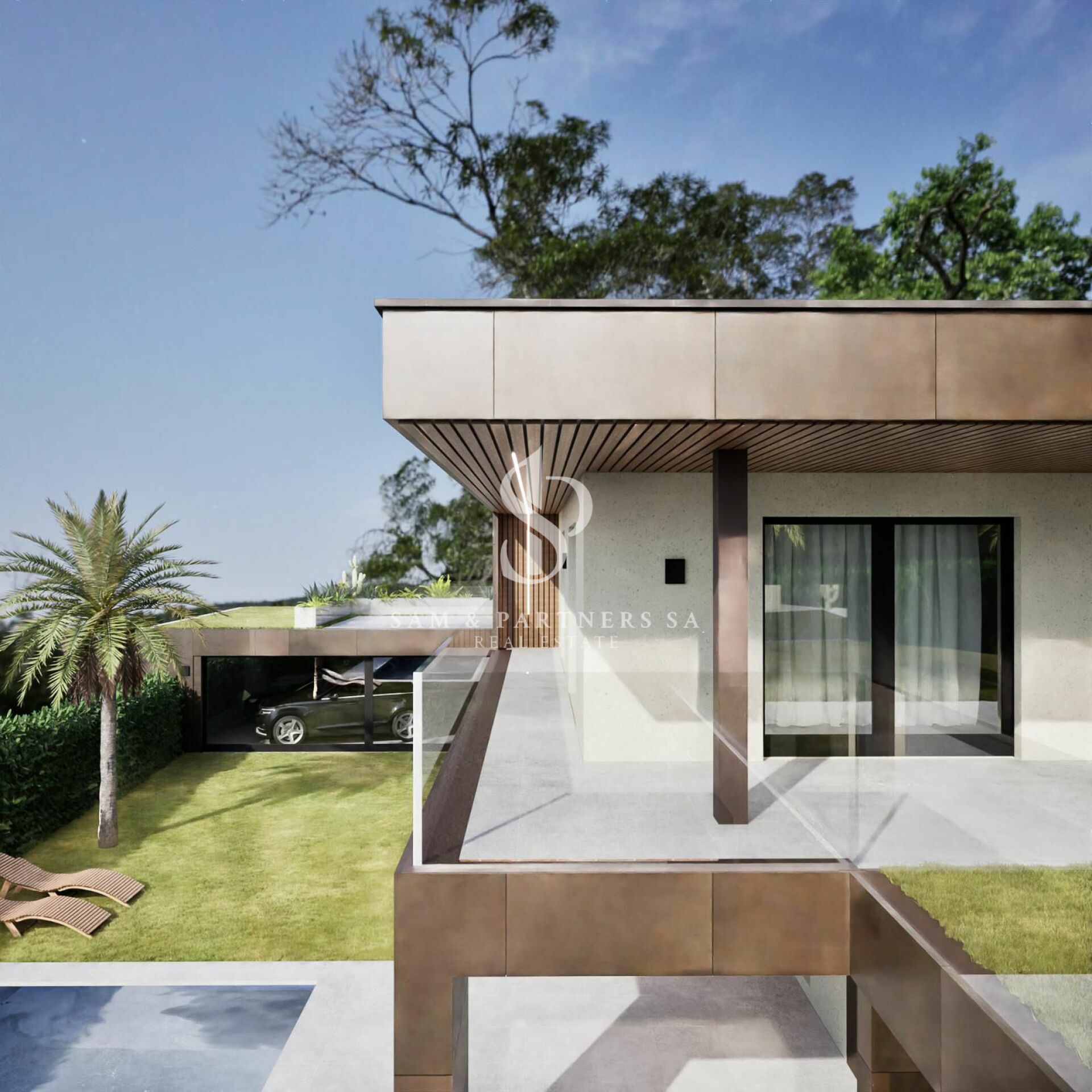 Moderne Villa mit Pool und Garten