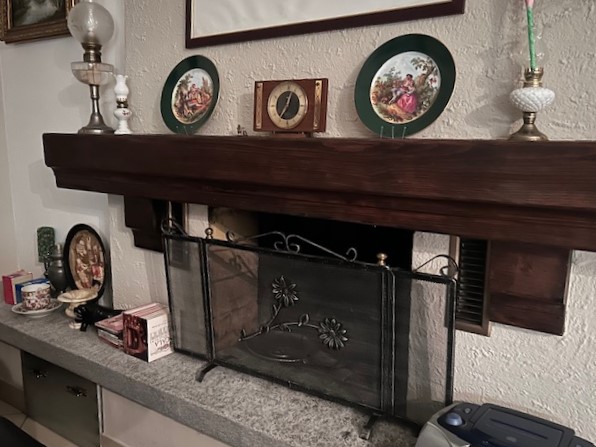Wohnzimmer mit Kamin