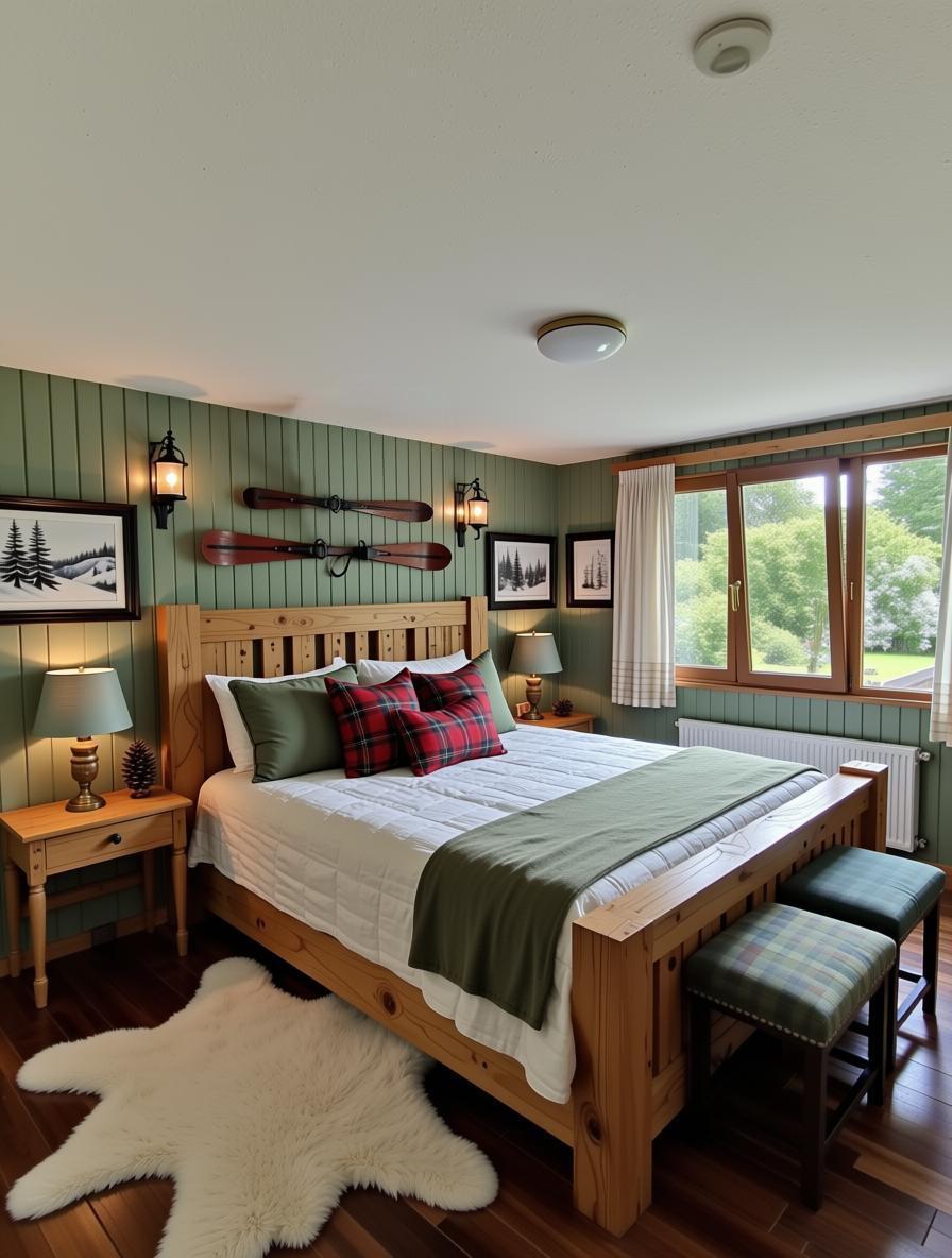Gemütliches Schlafzimmer im Chalet-Stil
