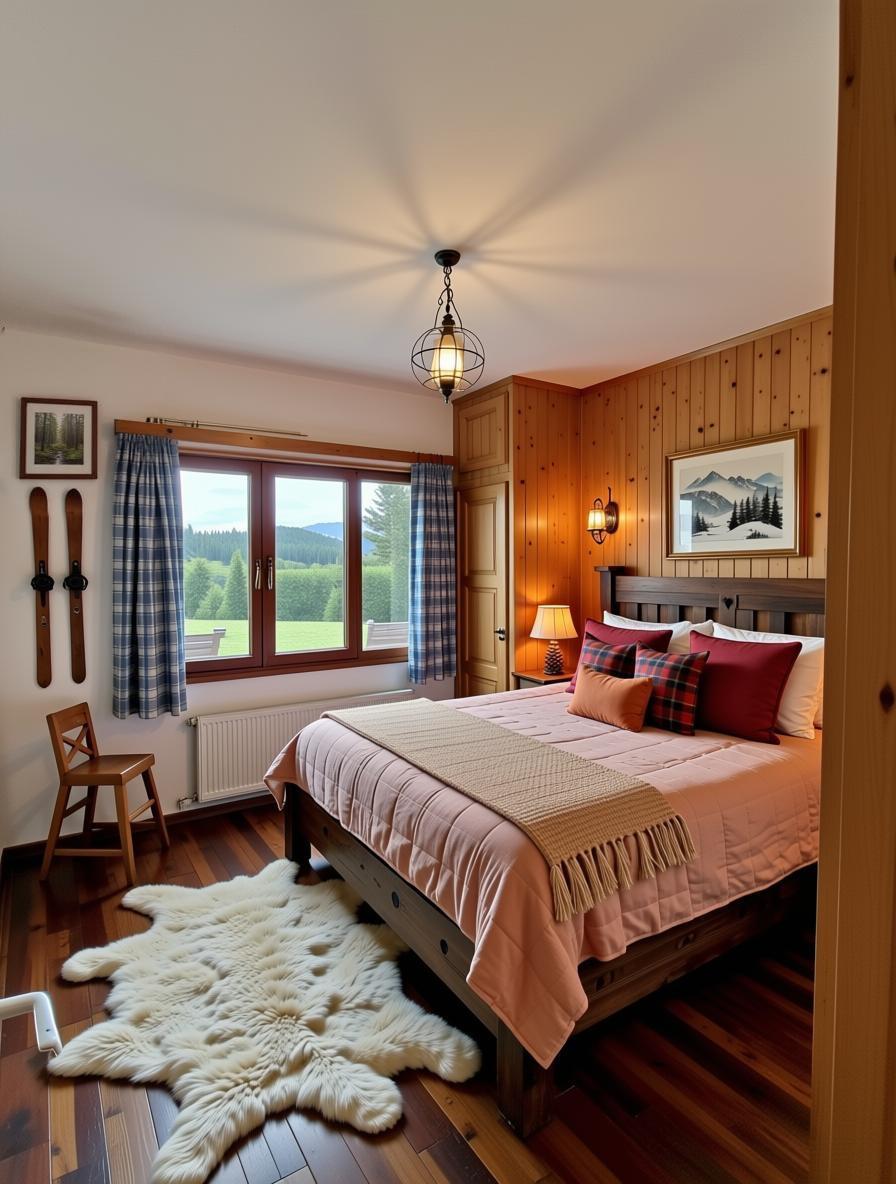 Gemütliches Schlafzimmer im Chalet-Stil