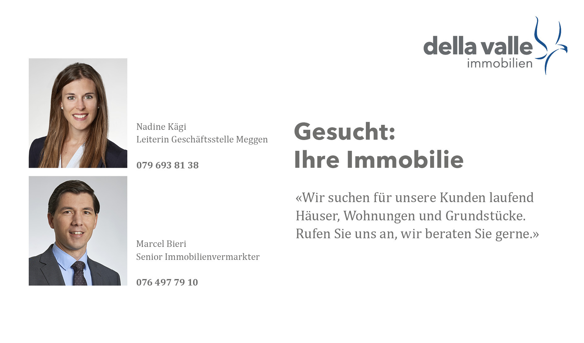 Werbeanzeige eines Immobilienmaklers