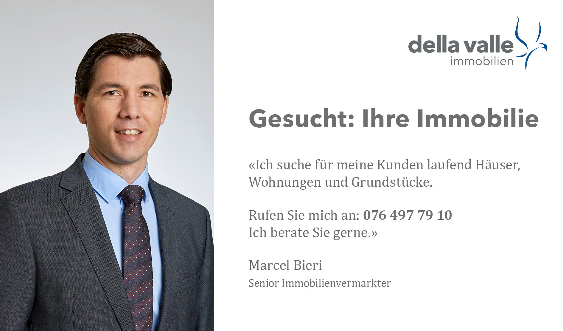 Werbebanner eines Immobilienvermarkters
