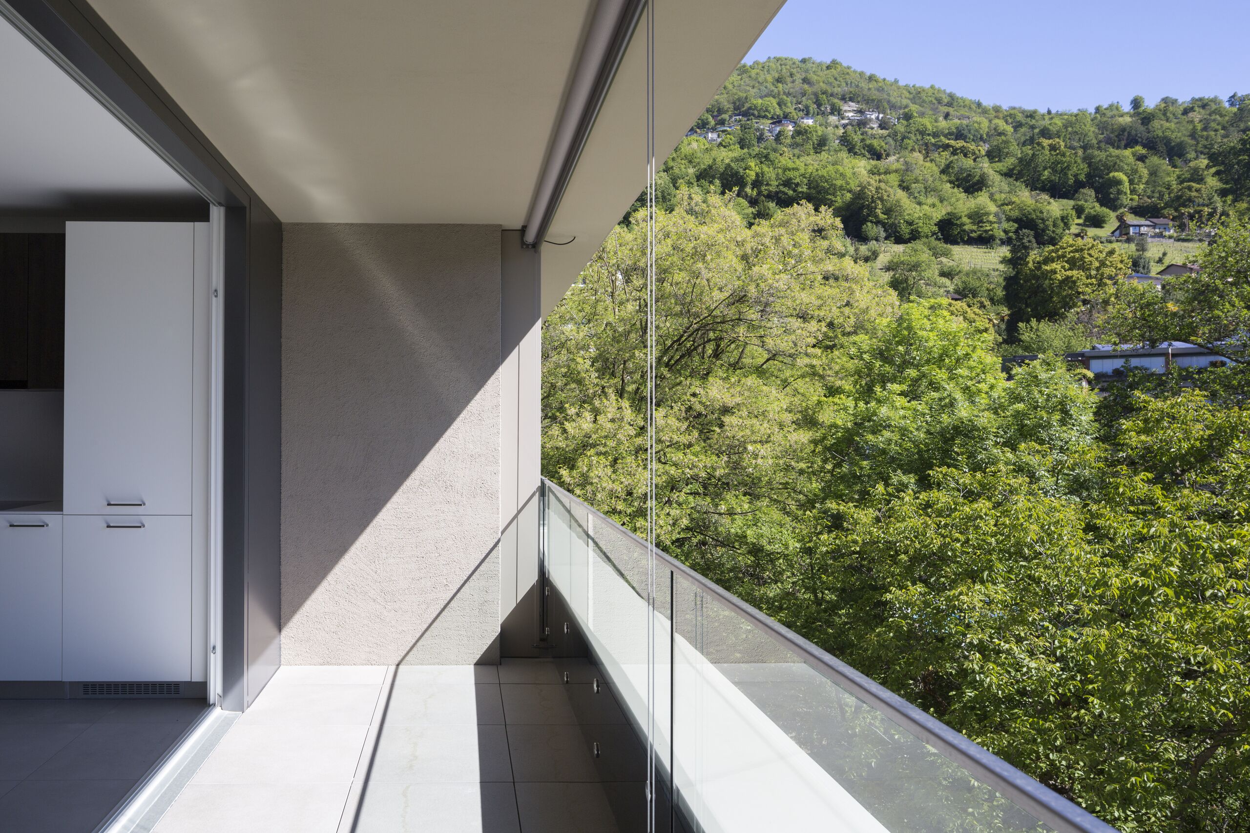 Balkon mit Bergblick