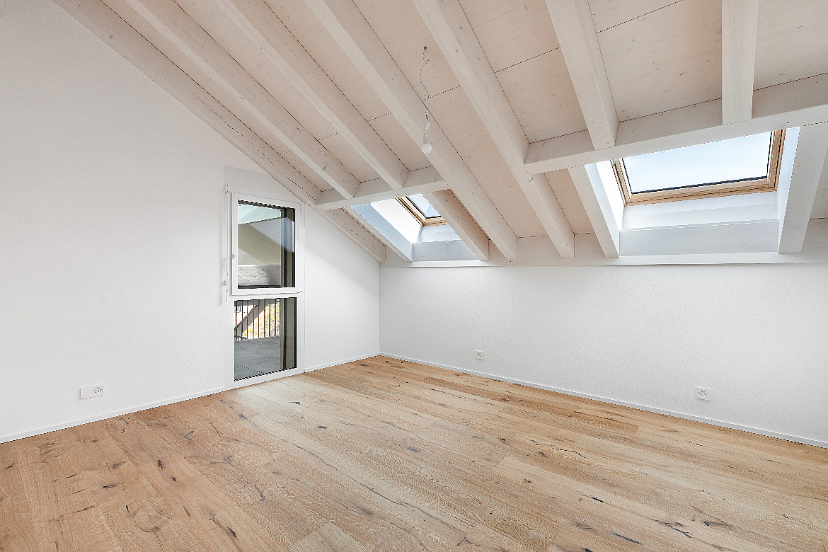 Ausgebauter Dachraum mit Dachflächenfenstern
