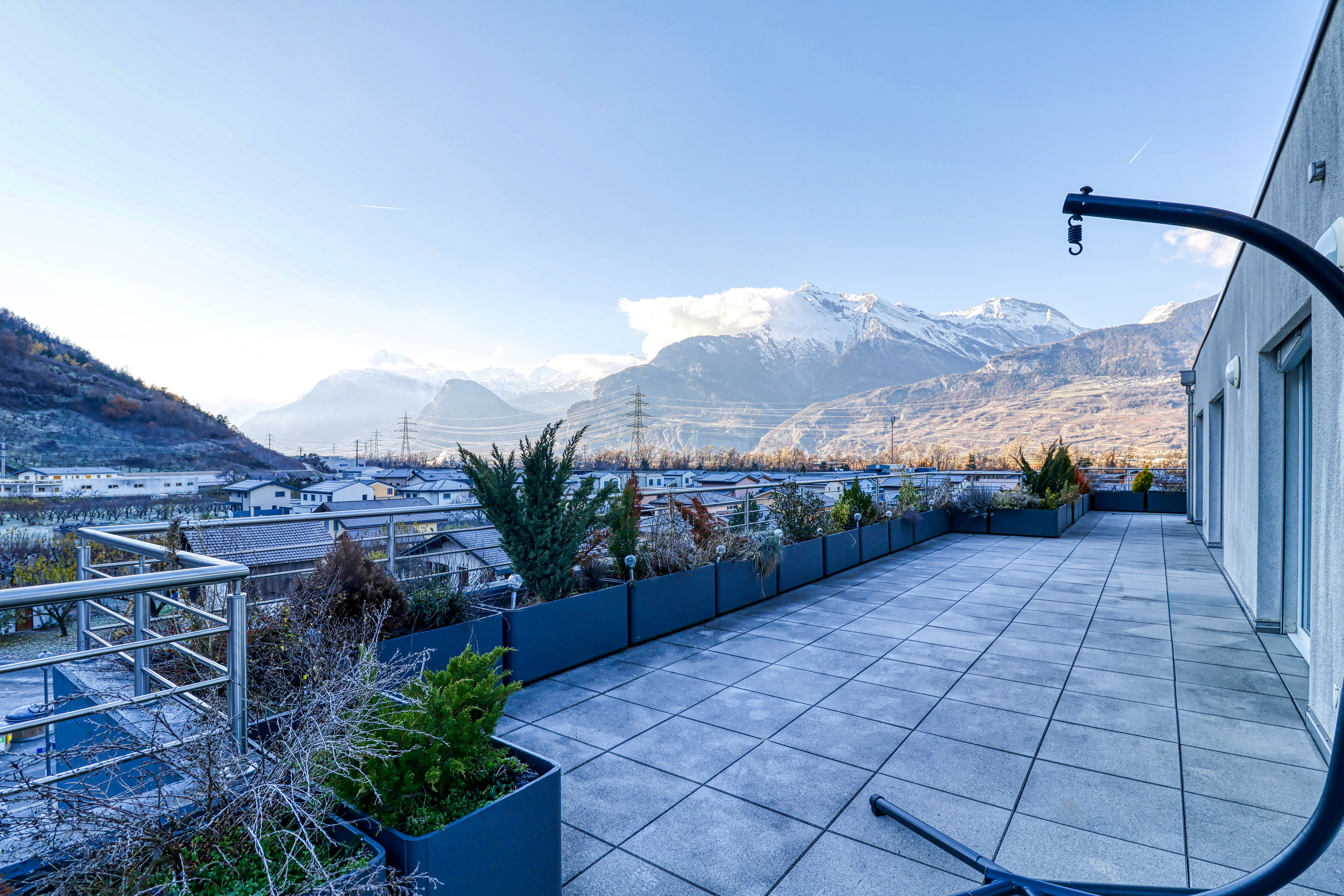 Dachterrasse mit Bergblick