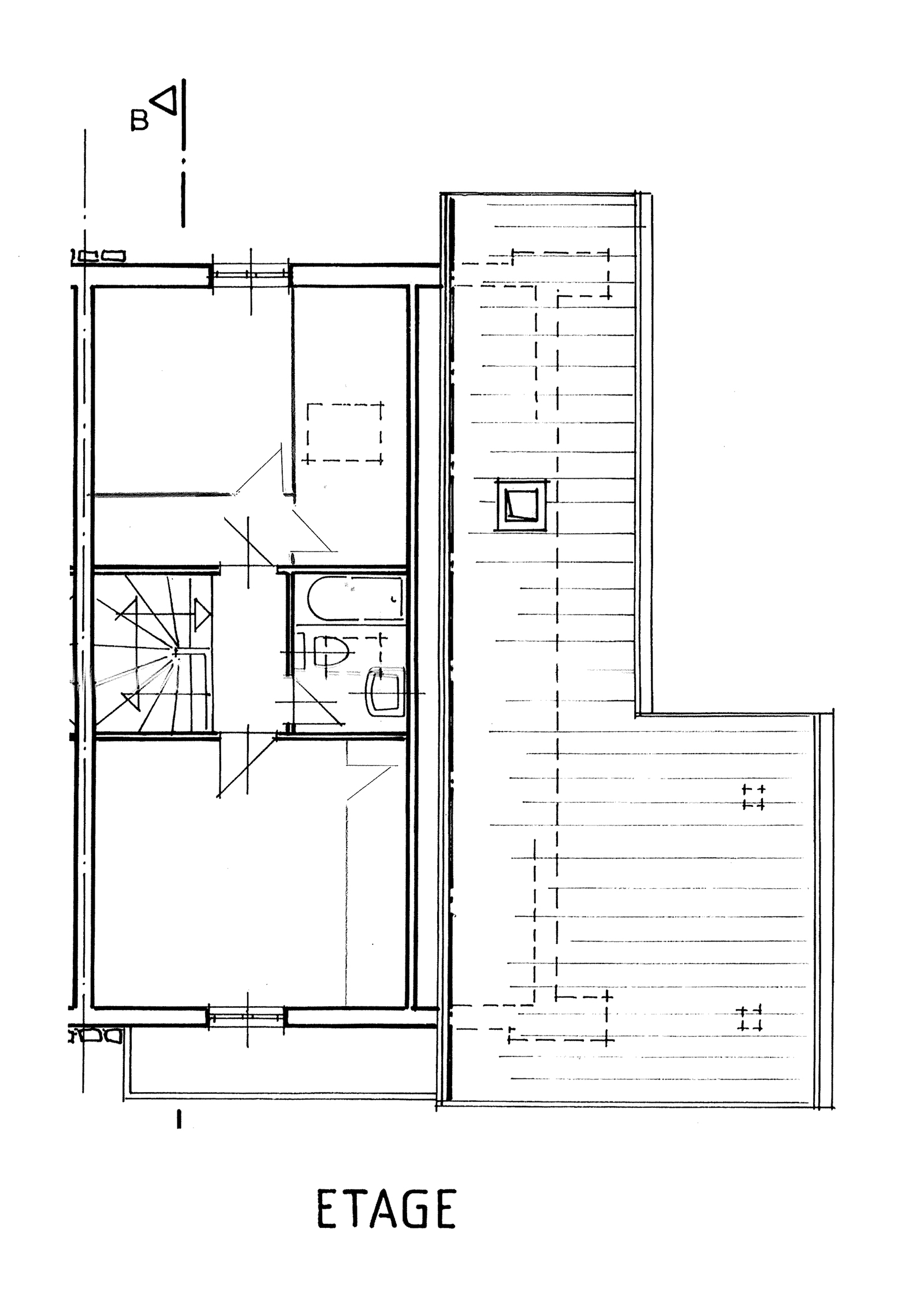 Grundriss der Etage