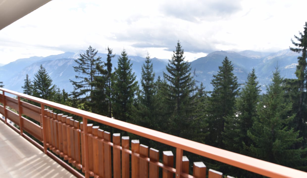 Balkon mit Bergpanorama