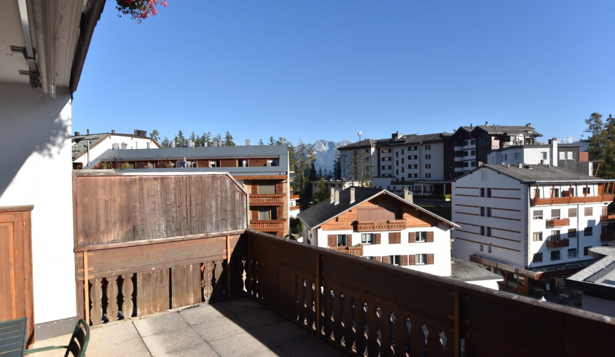 Balkon mit Bergblick