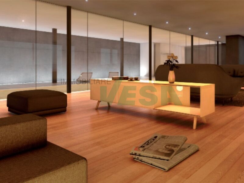 Moderne Wohnlounge mit Panoramaverglasung