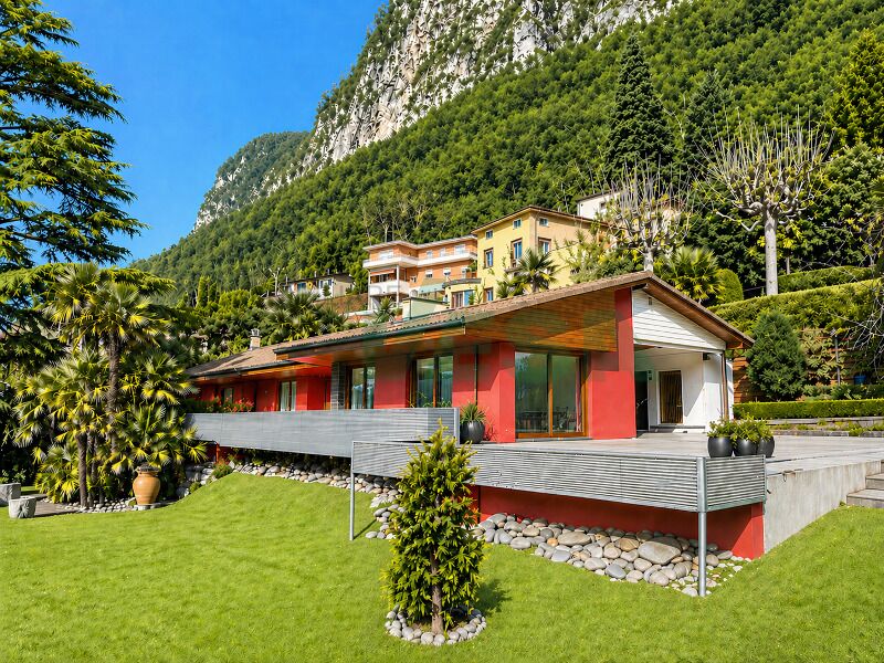 Gemütliche Villa auf einer Etage mit schönem großen Garten und Pool – Mendrisio