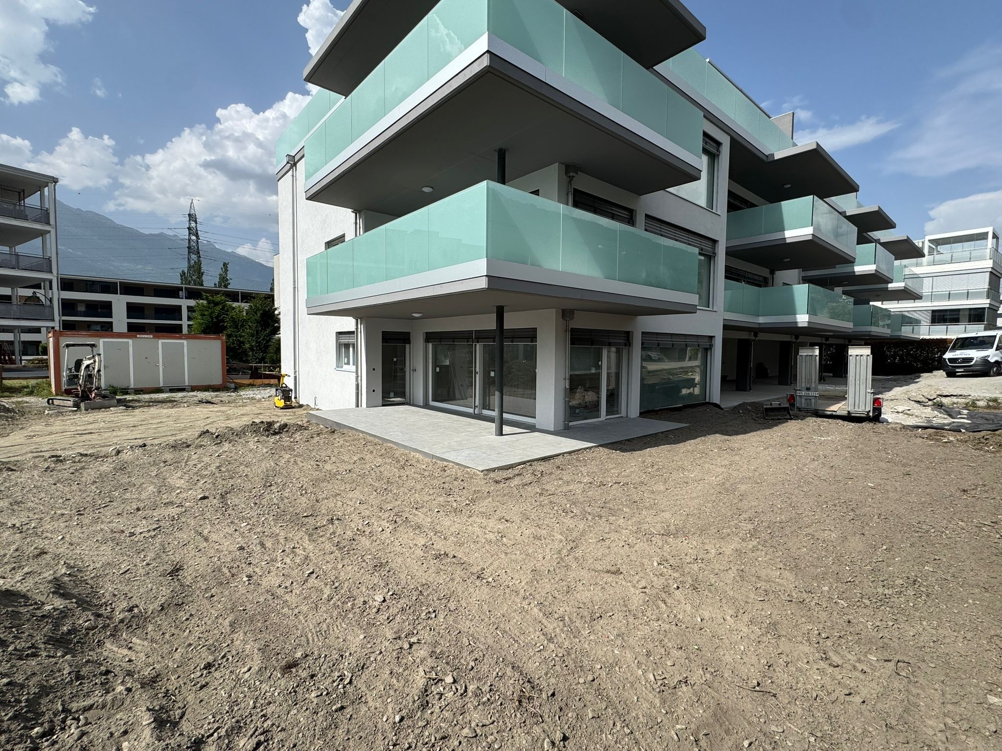 Moderne Wohnanlage im Bau