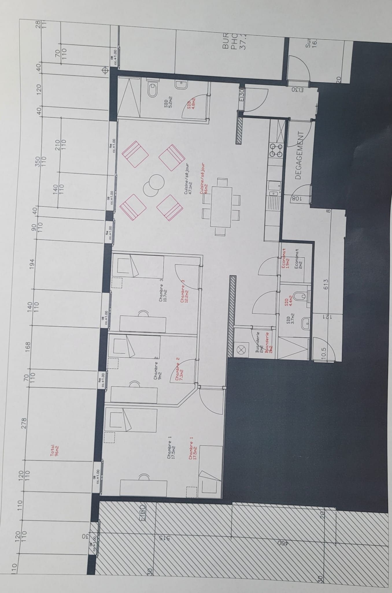 Grundriss einer Wohnung