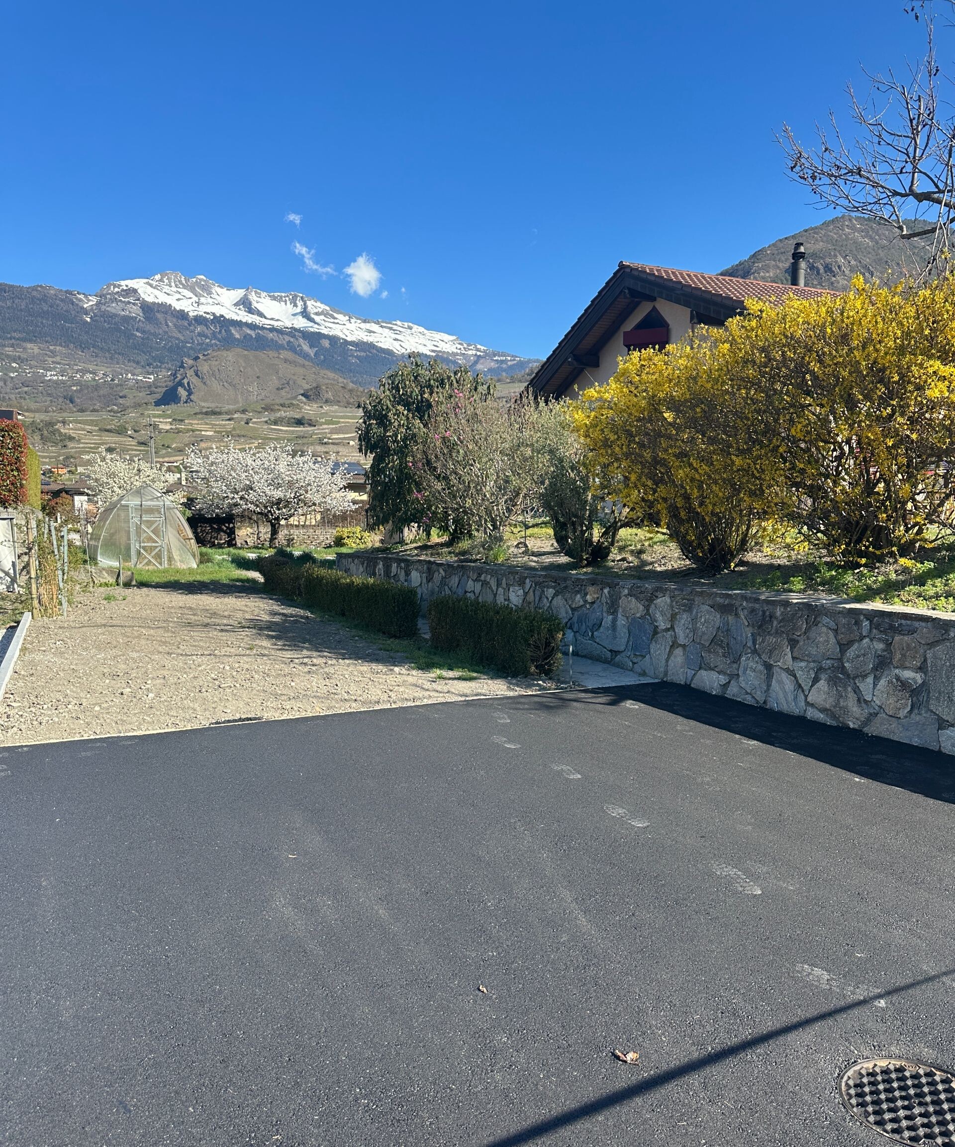 Garten mit Bergblick
