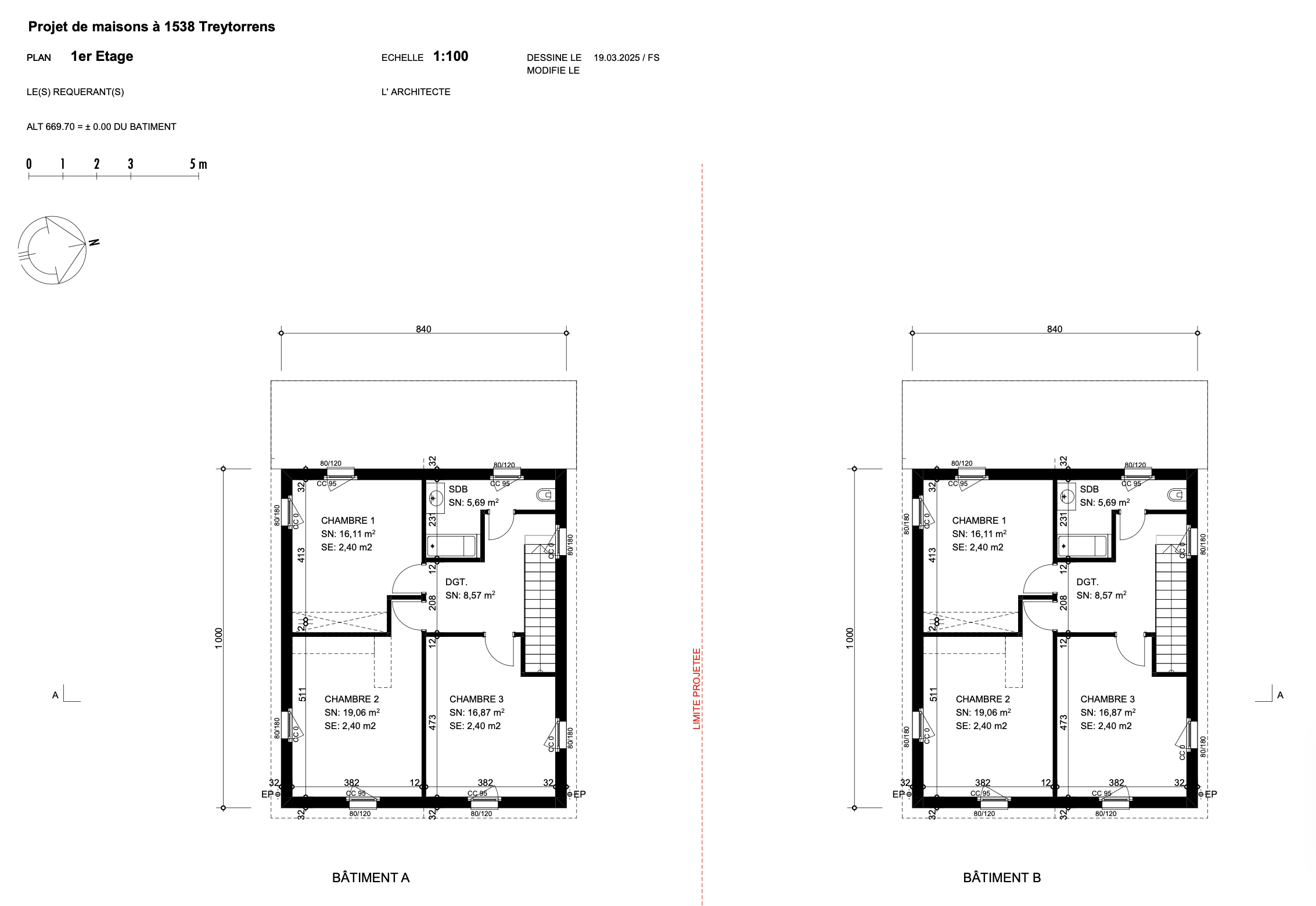 Architektur-Grundriss einer Etage
