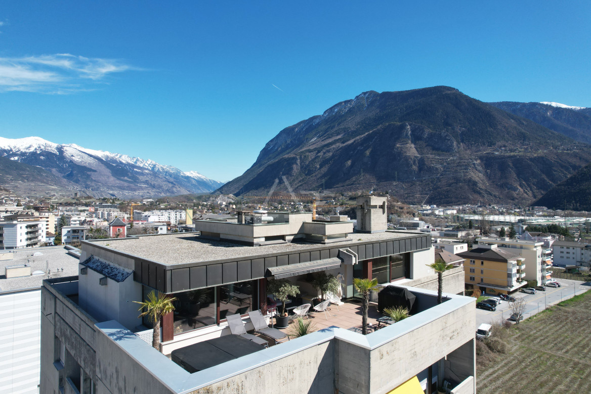 Dachterrasse mit Bergpanorama