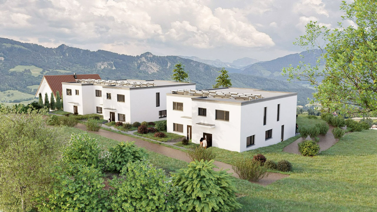 Moderne Wohnanlage in Hanglage
