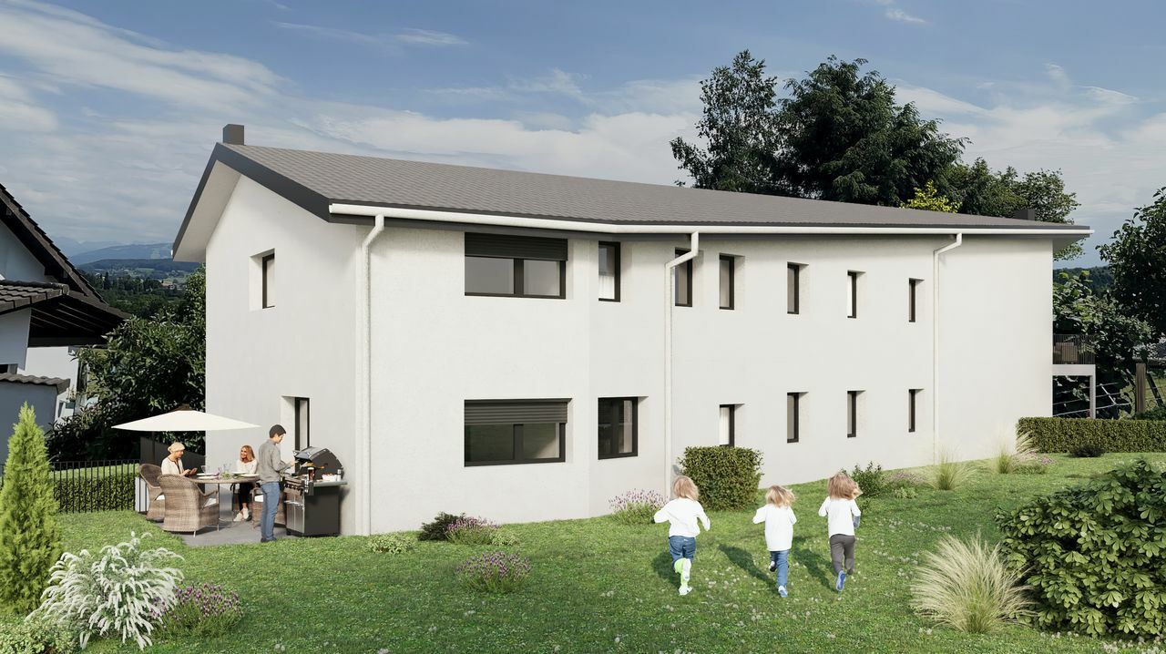 Modernes Einfamilienhaus mit Garten